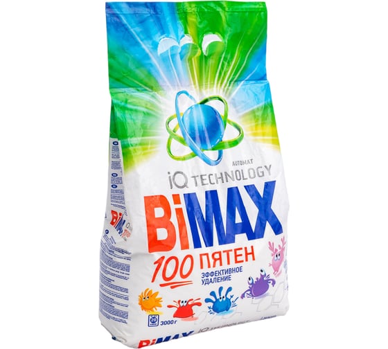 Изображение товара Стиральный порошок-автомат BIMAX 3кг, 100 пятен 502-1 601627