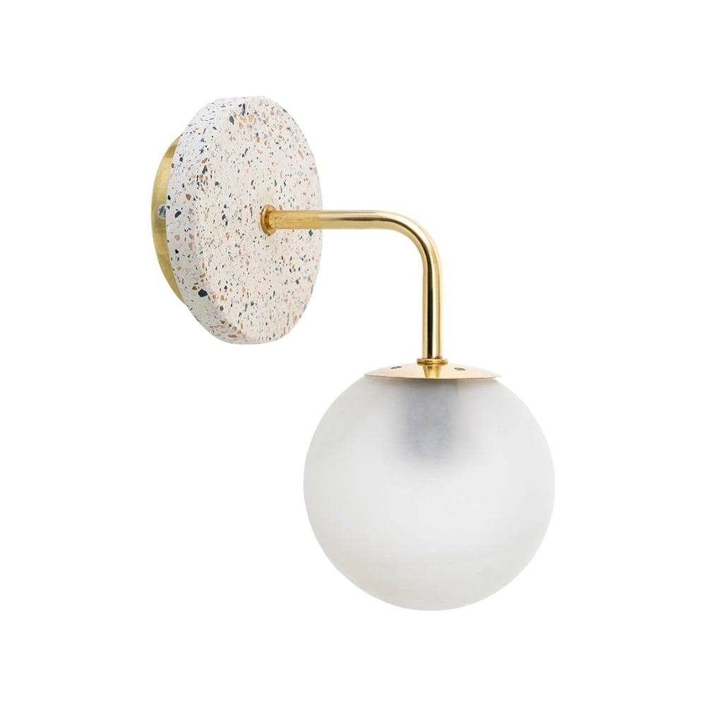 Изображение товара Настенный светильник Bergenson Bjorn Skum, модерн, белый/золотой, 25W