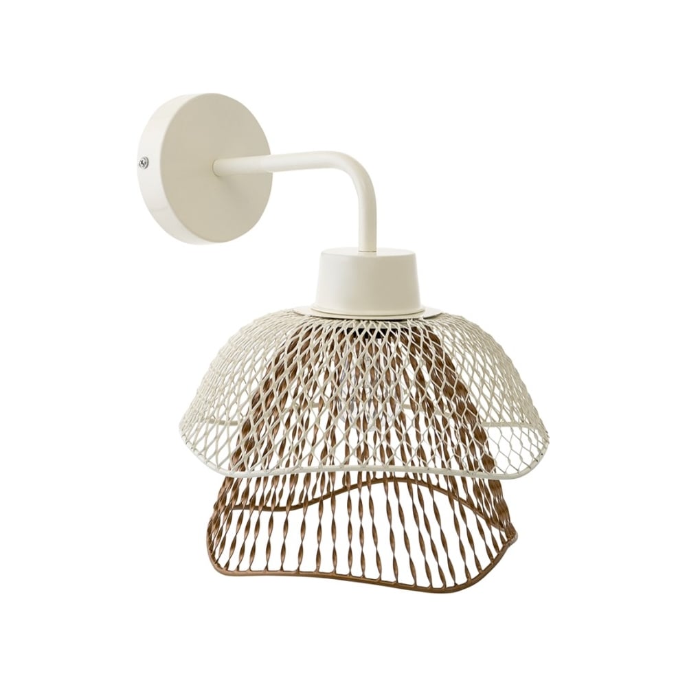 Изображение товара Настенный светильник Bergenson Bjorn Vinger, модерн, бело-золотой 25x30x33 см