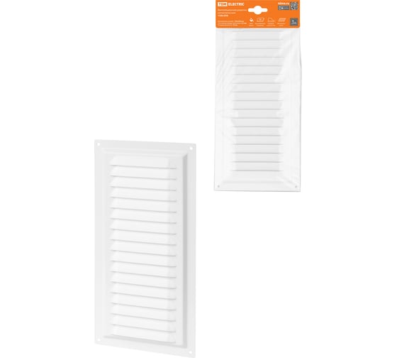 Изображение товара Решетка металлическая 150x300, белая, с покрытием полимерной эмалью TDM ELECTRIC SQ1807-0702