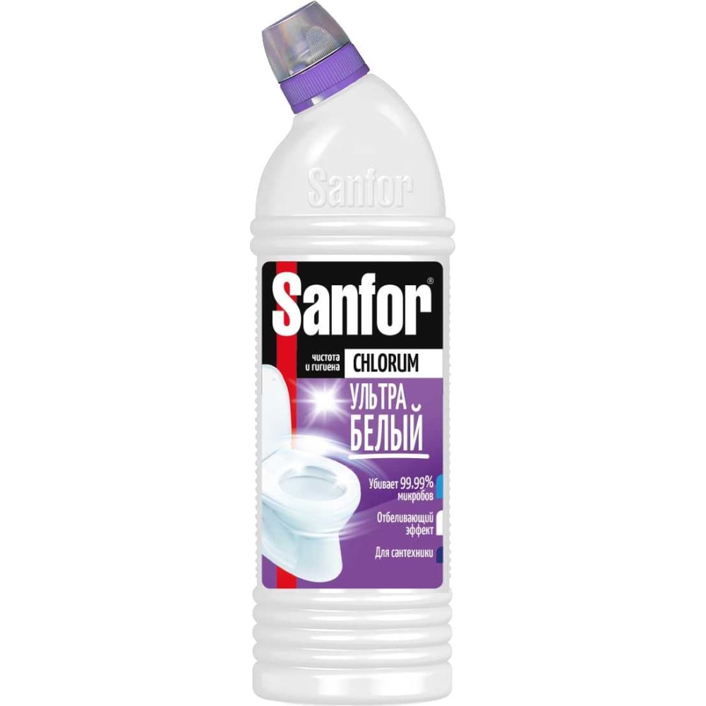 Средство для чистки сантехники SANFOR концентрированное средство для очистки сантехники и кафельной плитки мега