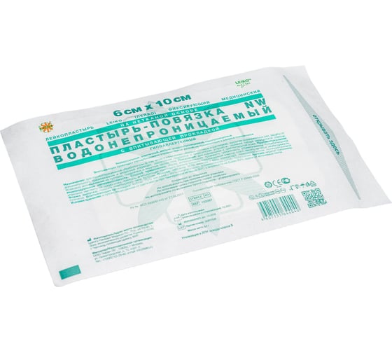 Изображение товара Послеоперационная пластырь-повязка LEIKO 6x10 см на нетканой основе со впитывающей прокладкой 103967 630272