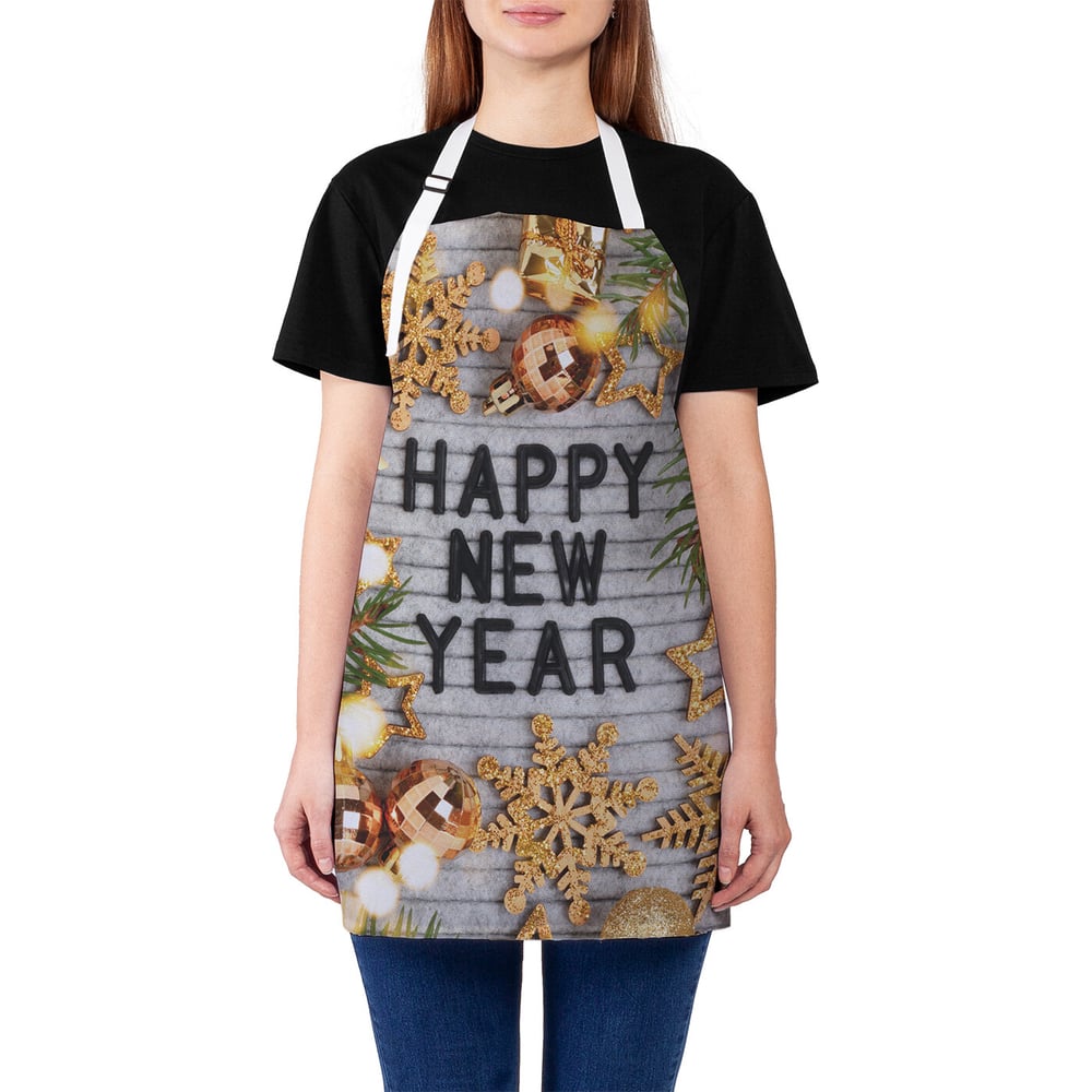 Изображение товара Кухонный фартук JOYARTY Новогодний универсальный серый с принтом