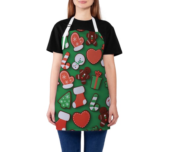Изображение товара Кухонный фартук JOYARTY Имбирные пряники, универсальный размер для женщин и мужчин ap_427871