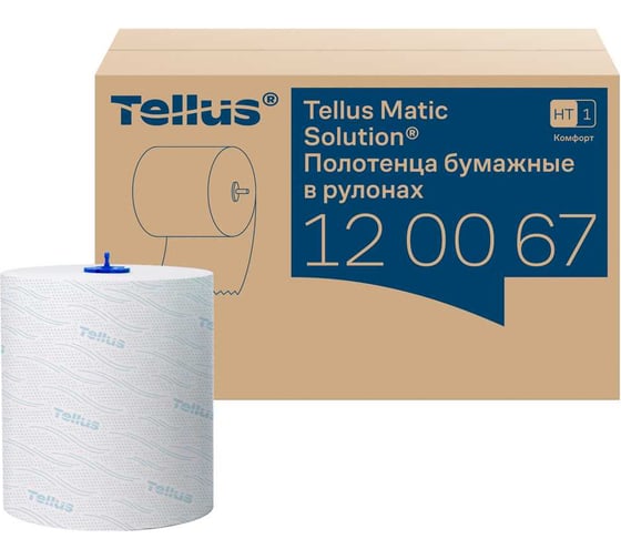 Изображение товара Двухслойные полотенца Tellus Advanced в рулонах, белый, Н1 (6 рул. в уп.) 120067 21518