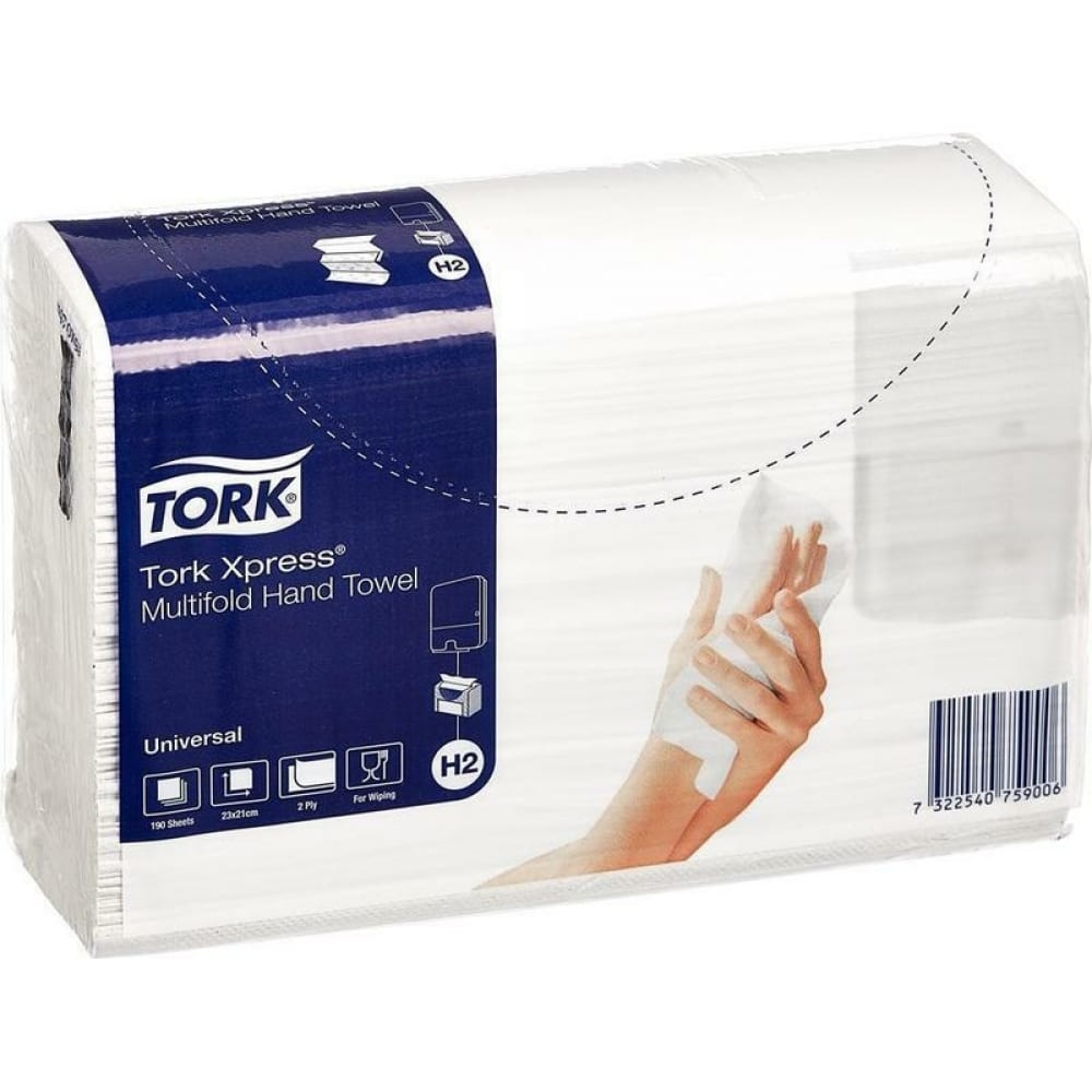 Двухслойное бумажное полотенце TORK полотенце бумажное 2 слоя 2 рулона 12 м lasla classic цб 04