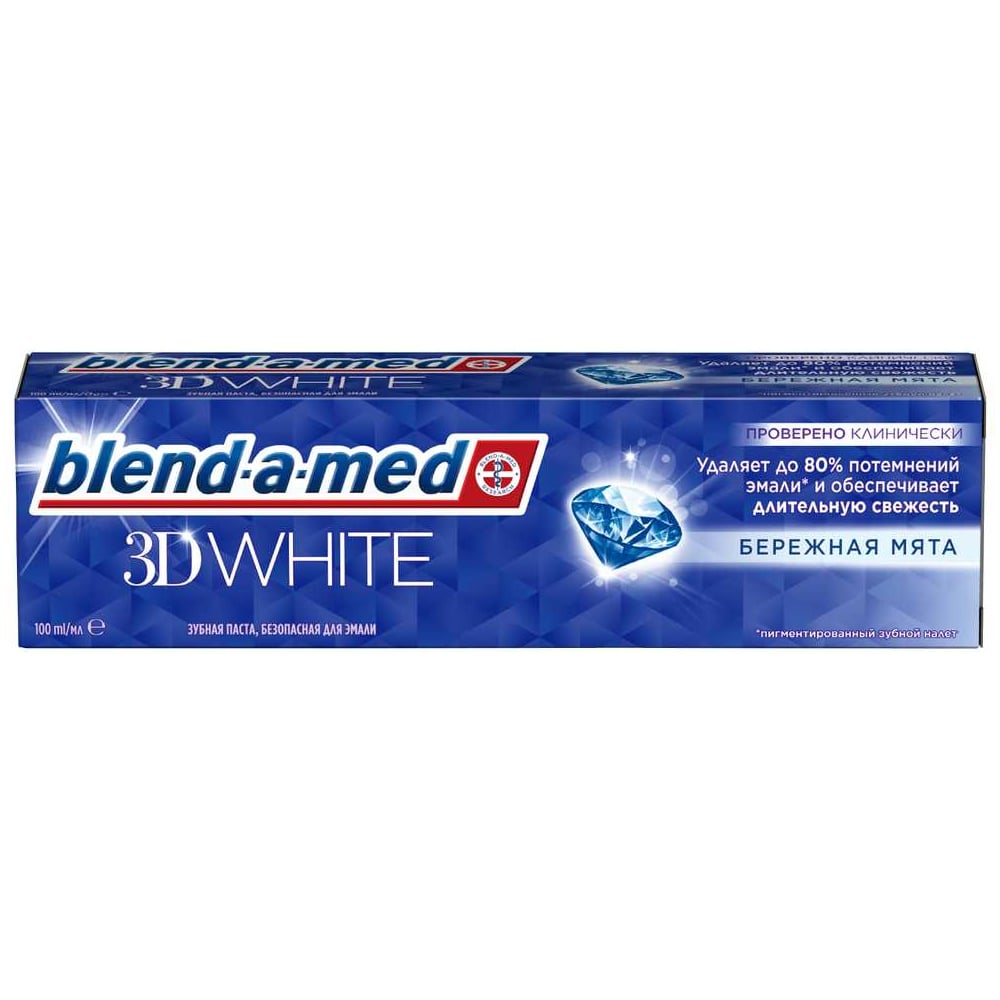 Зубная паста BLEND_A_MED 3D White Бережная мята 0001020844