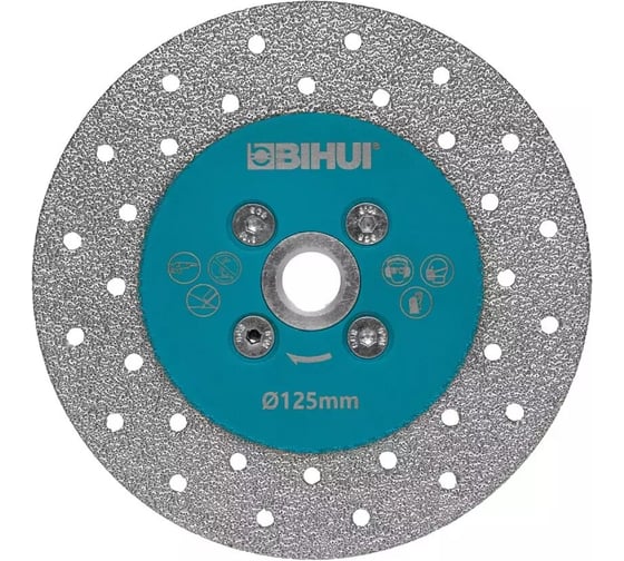 Изображение товара Диск алмазный для резки и шлифовки керамогранита vacuum, 125 мм, М14 BIHUI DCWMM5