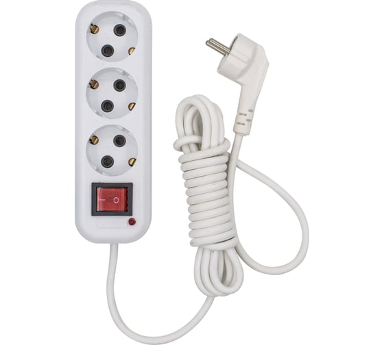 Изображение товара Сетевой фильтр РемоКолор 3 розетки, ПВС 3x1 мм², 16А, с заземлением, 3м, (шт.) 89-0-233