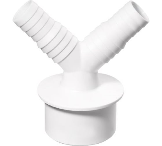 Изображение товара Переходник двойной для подключения сливного шланга стиральной/посудомоечной машины VIVALDO d50мм ШГ773366