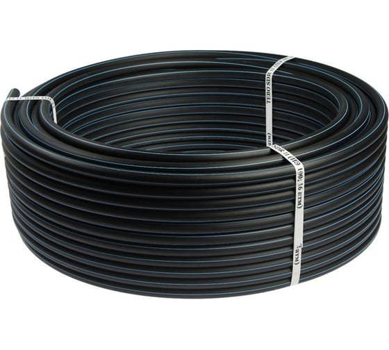 Изображение товара Труба ПЭ ГОСТ для питьевого водоснабжения(синяя полоса) РемоКолор SDR 11 PN16, 20x2мм, бухта 100м., (шт.) 67-1-020