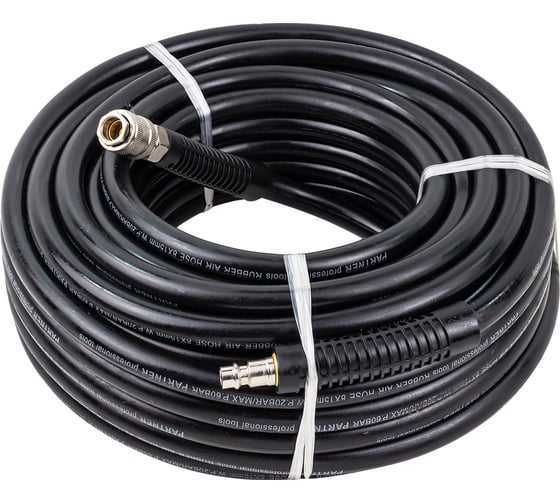 Изображение товара Шланг резиновый воздушный армированный с фитингами 8х15 мм, 20 м Partner AHC-10/M(5353) PA-AHC-10/M(5353)