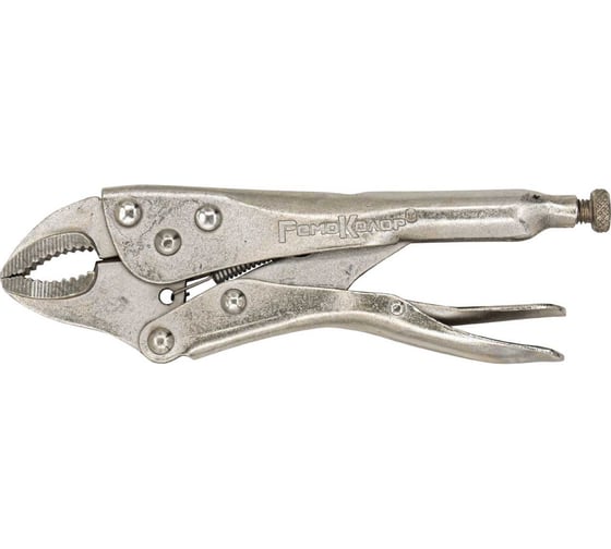 Изображение товара Ручной зажим с фиксатором РемоКолор полукруглый захват, 180 мм, раскрытие губок до 45 мм 34-3-180