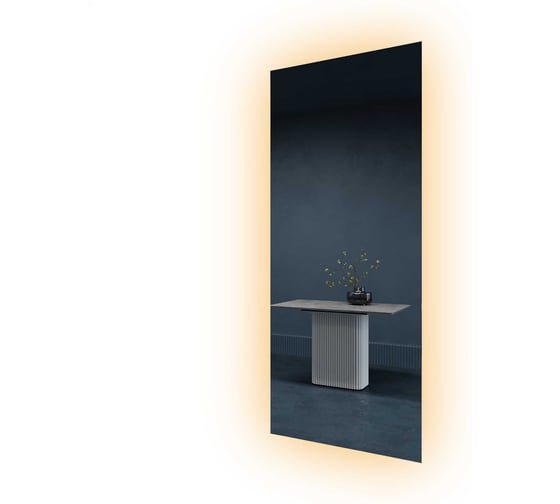Изображение товара Прямоугольное зеркало GENGLASS большое 199x79 см, с теплой подсветкой HALFEO Slim NF LED XL, с проводом GGL-05-XL-Slim-3000-1