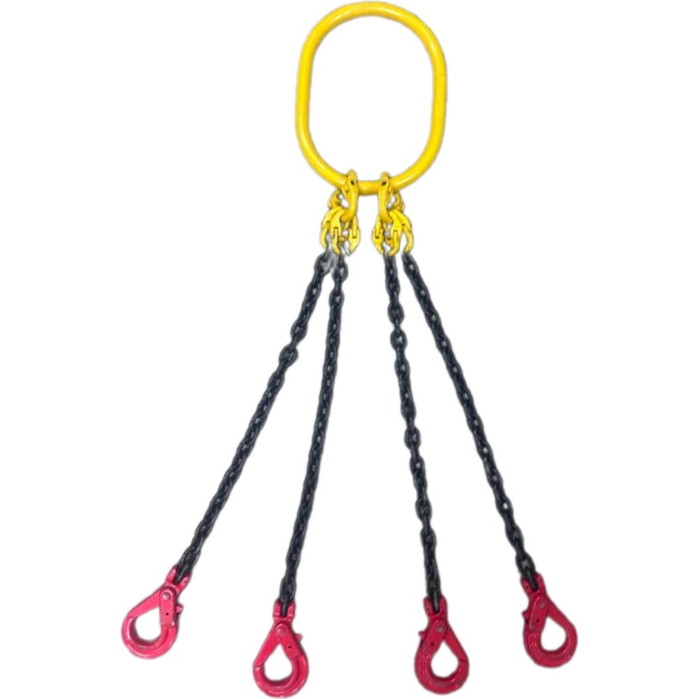 Изображение товара Четырехветвевой цепной строп КанТраст 210x300 6.4 тонн с самозакрывающимися крюками