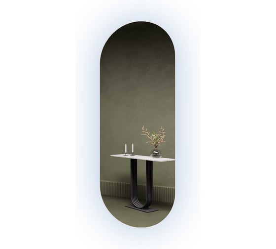 Изображение товара Безрамное овальное зеркало GENGLASS NOLVIS NF LED M, контурная холодная подсветка с проводом GGL-01-M-6000-1