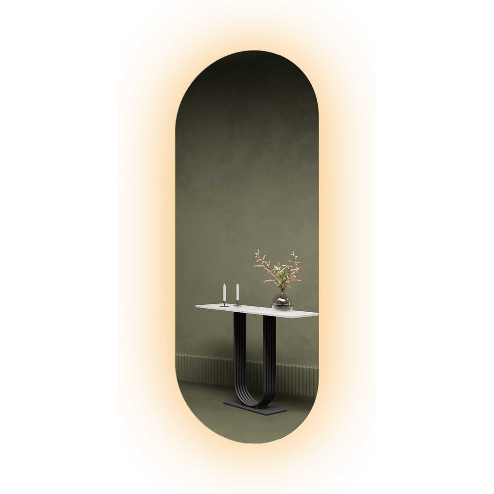 Изображение товара Безрамное овальное зеркало GENGLASS NOLVIS NF LED M с подсветкой и современным дизайном