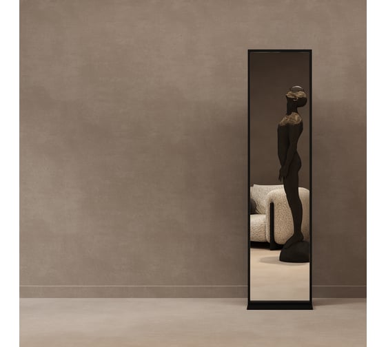 Изображение товара Напольное зеркало в раме GENGLASS ZELISO Black, одностороннее GGM-23-2-1