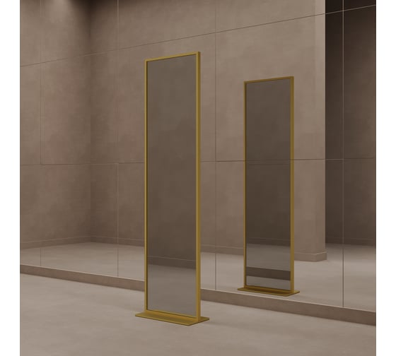 Изображение товара Напольное зеркало в раме GENGLASS ZELISO Gold, двухстороннее GGM-23-1-2