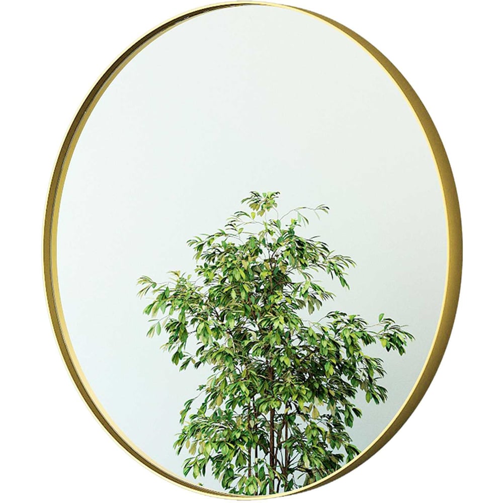 Изображение товара Зеркало в раме GENGLASS RAUNTEL Gold круглое 1010 мм с золотой рамкой