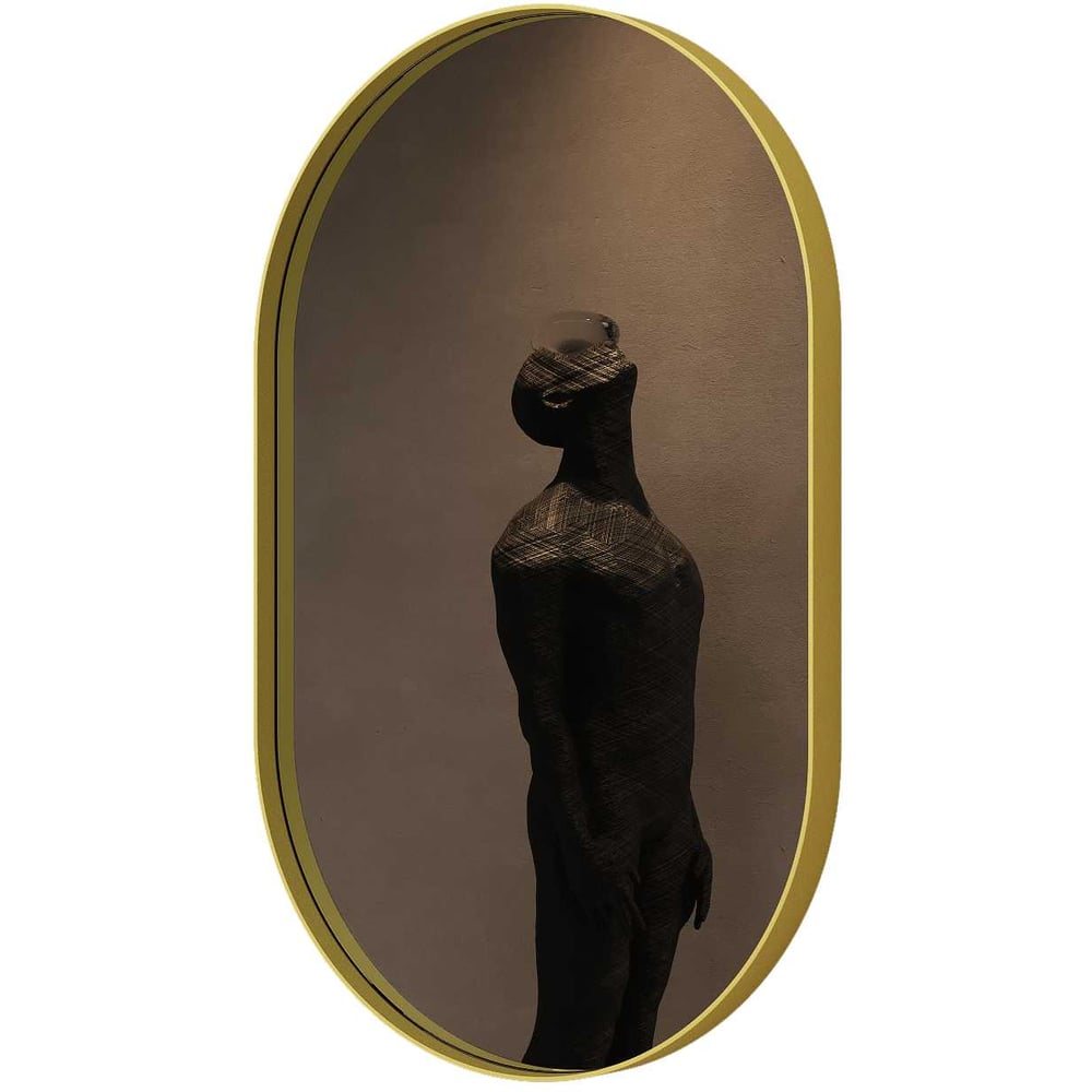 Изображение товара Зеркало в раме GENGLASS NOLVIS Gold S овальное настенное золотое