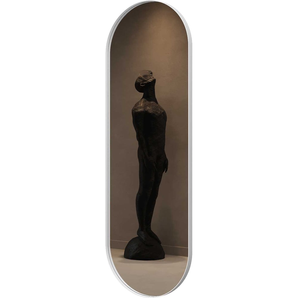 Изображение товара Зеркало в раме GENGLASS NOLVIS White L овальное настенное 1800 мм