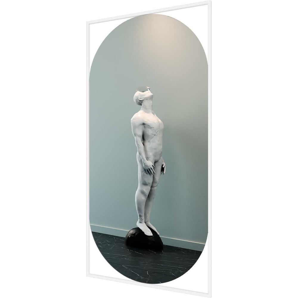 Изображение товара Зеркало в раме GENGLASS KVADEN White XL GGM-17-3-3 настенное овальное