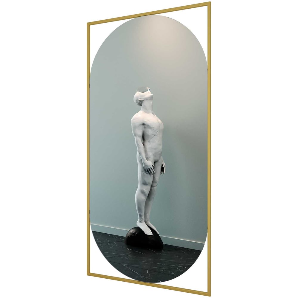 Изображение товара Зеркало в раме GENGLASS KVADEN Gold XL GGM-17-1-3 настенное овальное