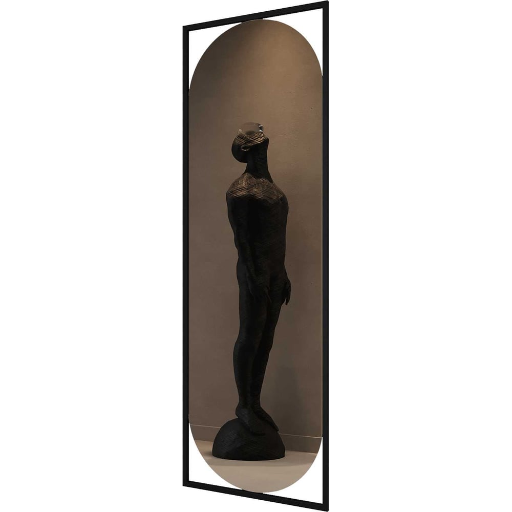 Изображение товара Зеркало в раме GENGLASS KVADEN Black L размер 1800x600 мм овальное для настенной установки