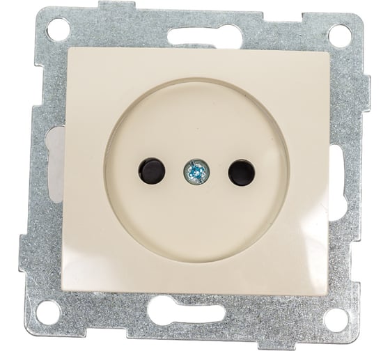 Изображение товара Механизм розетки GUSI ELECTRIC Bravo 1-ой б/з с з/ш, СУ, 16А, 250В, бежевый С10Р2-003