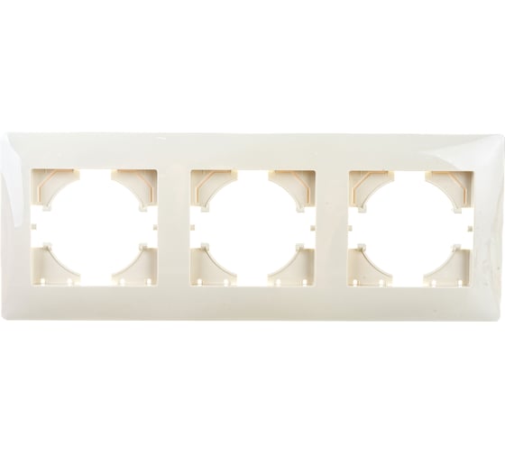 Изображение товара Рамка GUSI ELECTRIC Bravo 3-местная, цвет бежевый С1030-003