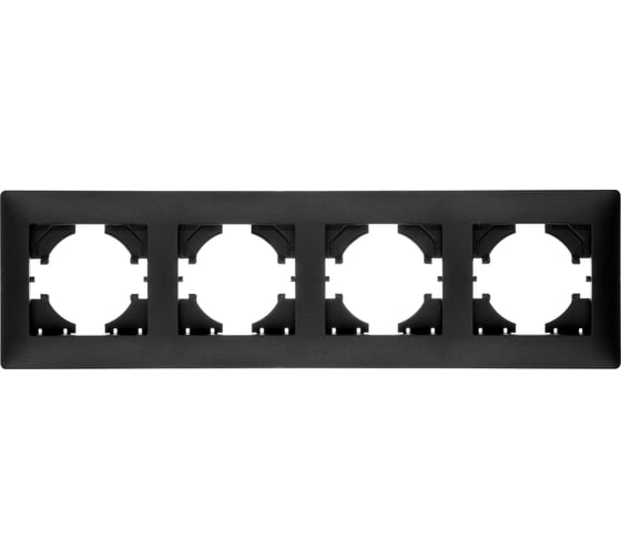 Изображение товара Рамка GUSI ELECTRIC Bravo 4-местная, цвет графит С1040-010