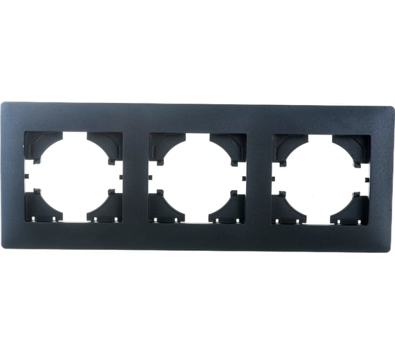 Изображение товара Рамка GUSI ELECTRIC Bravo 3-местная, цвет графит С1030-010