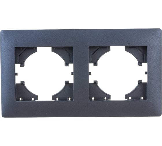 Изображение товара Рамка GUSI ELECTRIC Bravo 2-местная, цвет графит С1020-010