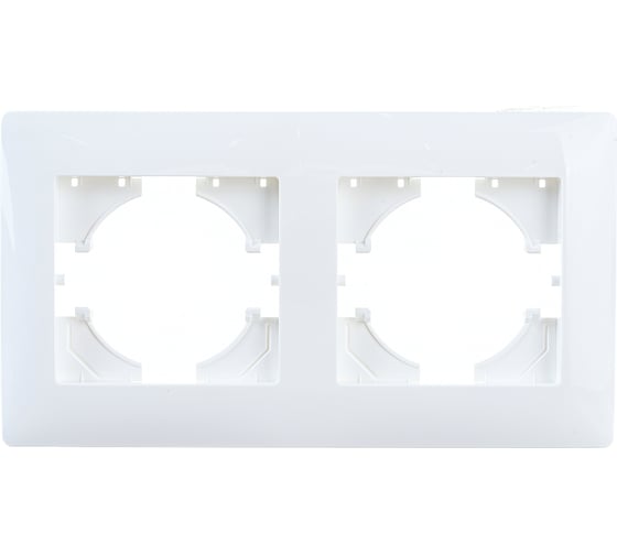 Изображение товара Рамка GUSI ELECTRIC Bravo 2-местная, цвет белый С1020-001