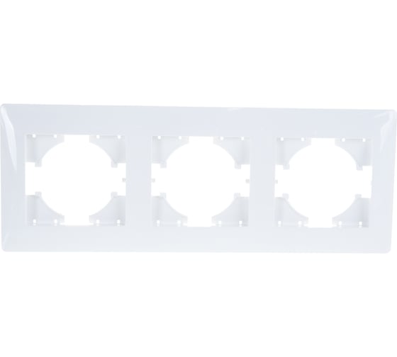 Изображение товара Рамка GUSI ELECTRIC Bravo 3-местная, цвет белый С1030-001