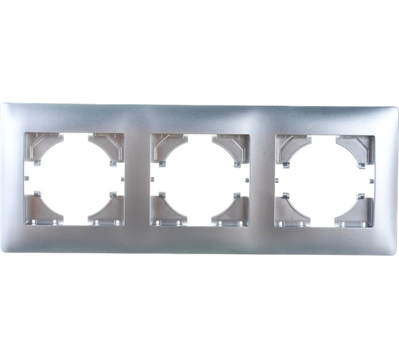 Изображение товара Рамка GUSI ELECTRIC Bravo 3-местная, цвет серебро С1030-004