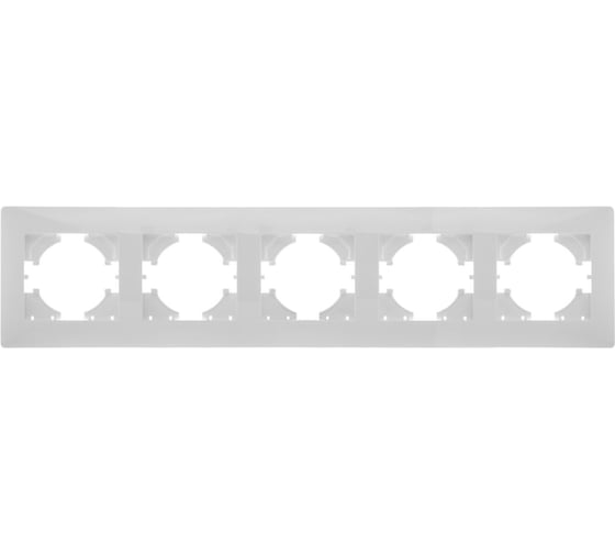 Изображение товара Рамка GUSI ELECTRIC Bravo 5-местная, цвет белый С1050-001