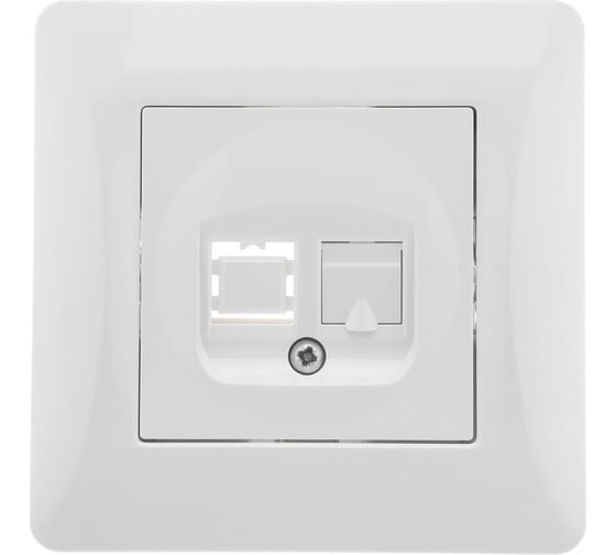 Изображение товара Телефонная розетка GUSI ELECTRIC Ugra RJ12, одинарная, СУ, белый С11Т1-001-СБ