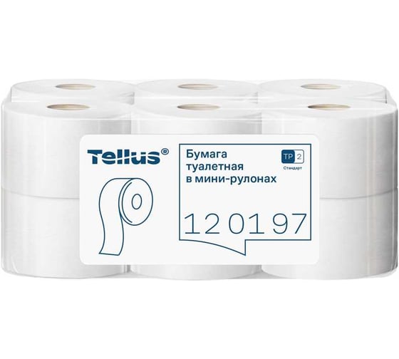 Изображение товара Туалетная бумага TORK (Tellus) Universal 7 в мини рулонах Т2 (12 рул. в уп.) 120197 11343 124545