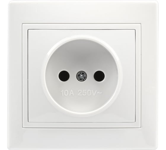 Изображение товара Розетка Smartbuy 1-местная без заземления 10А белая, керамика Венера SBE-01w-10-S1-N-c