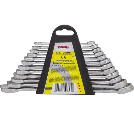 Изображение товара Набор комбинированных ключей WMC TOOLS 12 пр WMC-5124MP(54291)