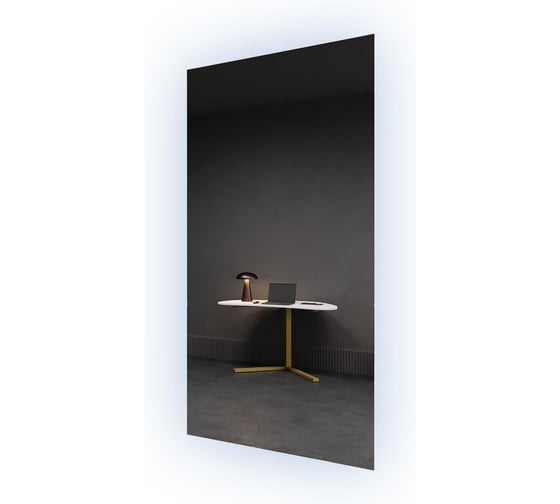 Изображение товара Безрамное прямоугольное зеркало GENGLASS большое HALFEO NF LED XL, контурная холодная подсветка с проводом GGL-05-XL-6000-1