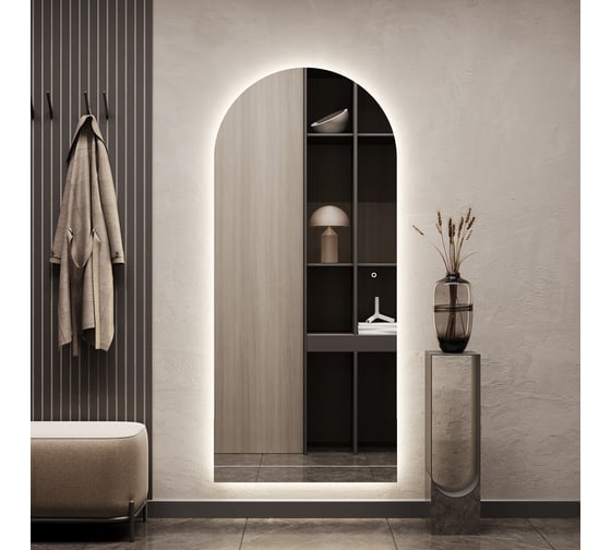 Изображение товара Зеркало-арка GENGLASS большое 179x79 см, с подсветкой 3 в 1 ARKIS NF LED L, с сенсорным выключателем GGL-06-L-2
