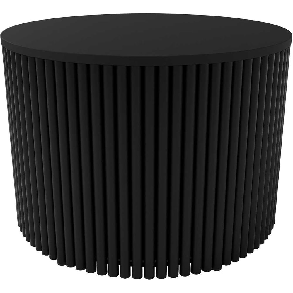 Изображение товара Журнальный стол GENGLASS круглый TRUBIS Wood 600x600 мм черный