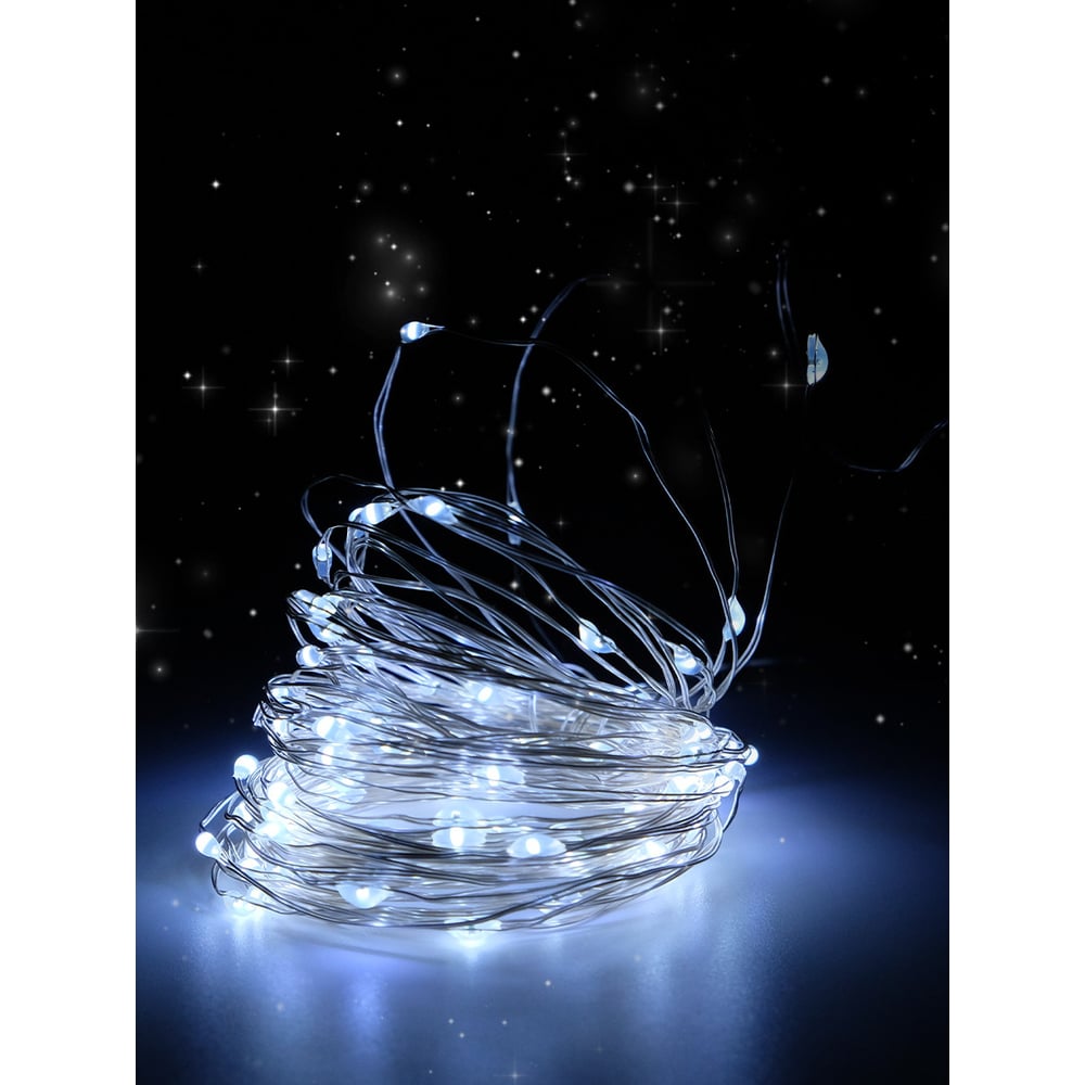 Изображение товара Гирлянда ФАZА DC-G03-50W 50 LED, 5.1 м, 8 режимов, батарейки