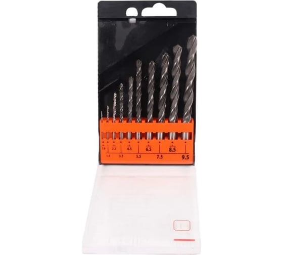 Изображение товара Набор сверл по металлу 1.0-9.5 мм (10 шт. пластиковый футляр) 512010 Beril 14158