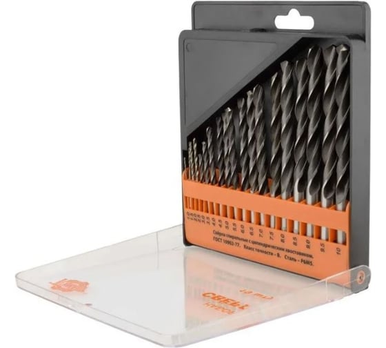 Изображение товара Набор сверл по металлу 1.0-10 мм, 19 шт., пластиковый футляр 512019 Beril 10268