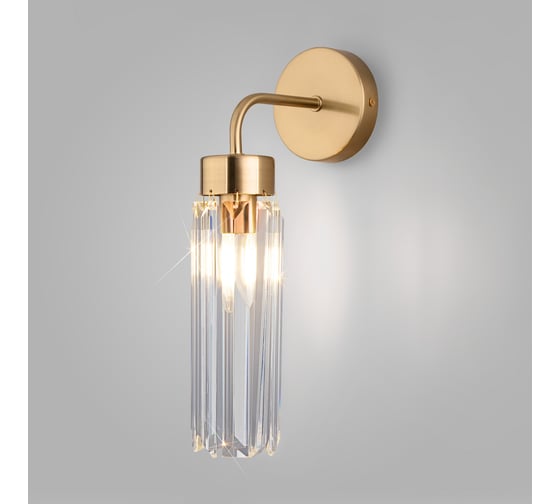 Изображение товара Настенный светильник Eurosvet со стеклянным плафоном 60163/1 латунь a065760