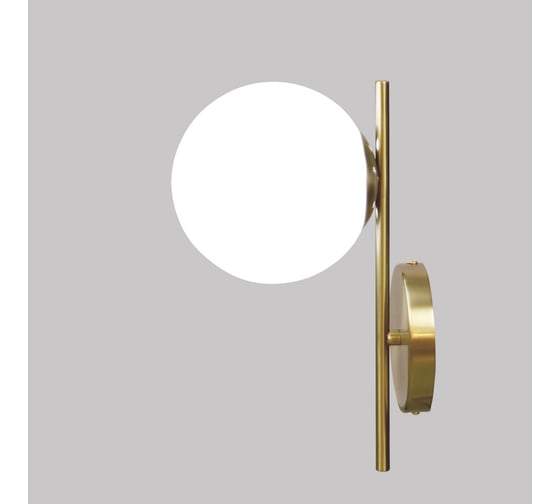 Изображение товара Настенный светильник Eurosvet со стеклянным плафоном 60147/1 латунь a064385